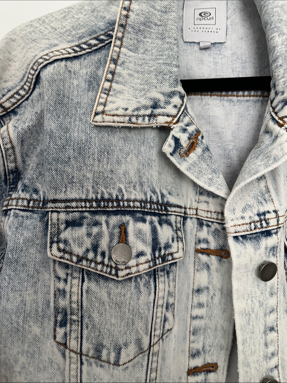 Rip Curl Light Acid Wash Blue Denim Jacket